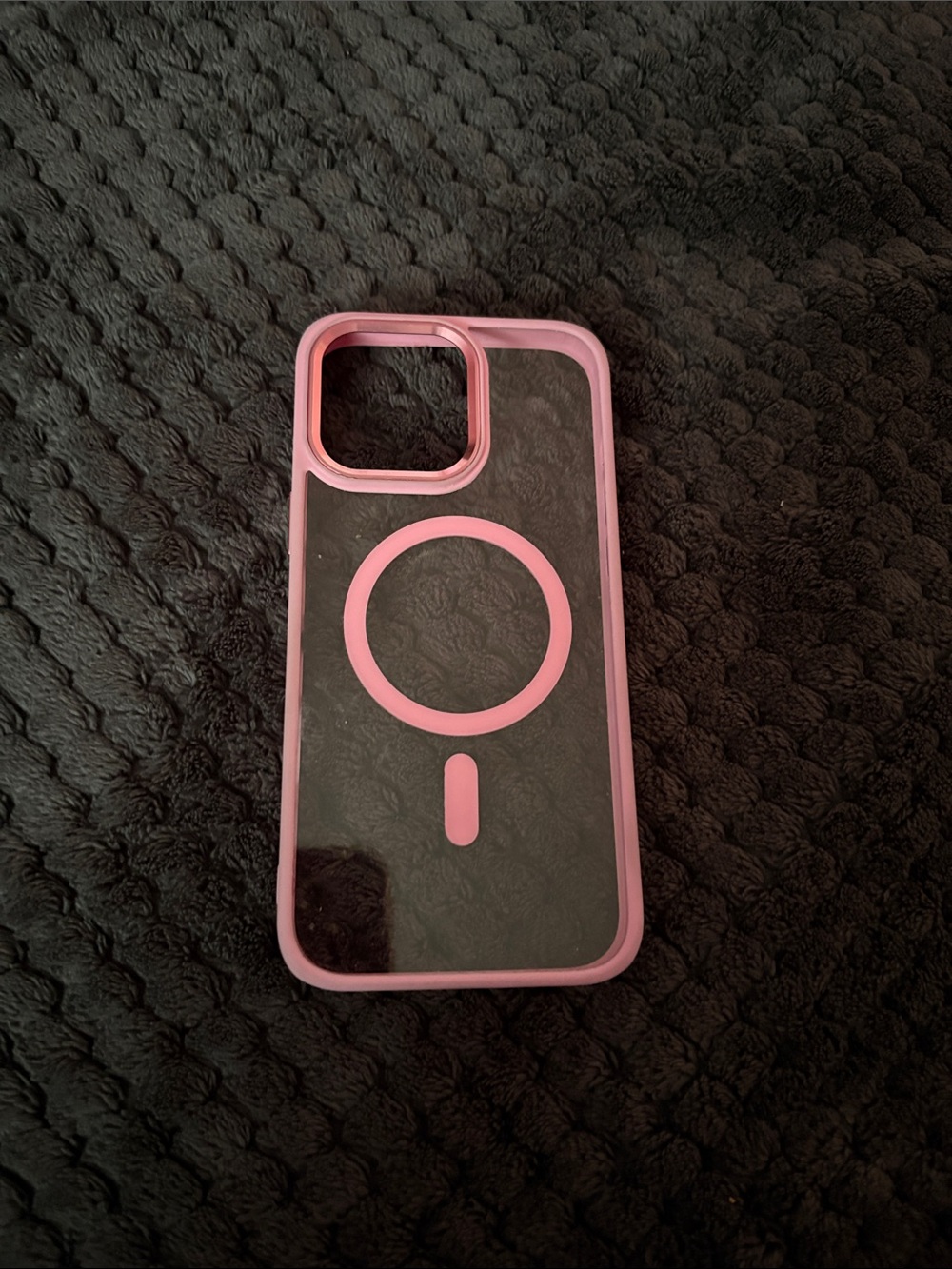 Clear Pink MagSafe-Style Protective Phone Case- iPhone 16 pro max